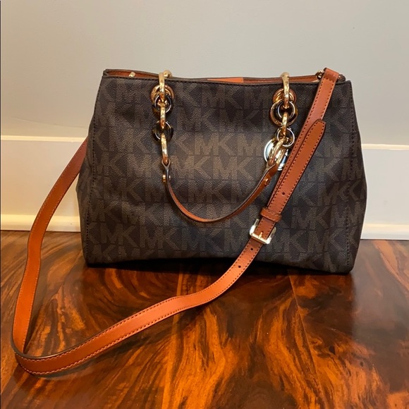 Michael Kors Cynthia Saffiano Leather Satchel - Picture 5 of 8